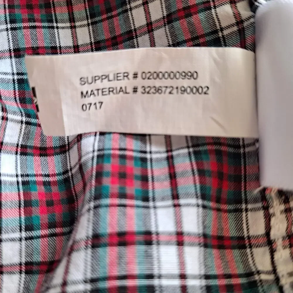 Ralph Lauren Plaid Long Sleeve Button Down Shirt Red Green Black Boys Medium